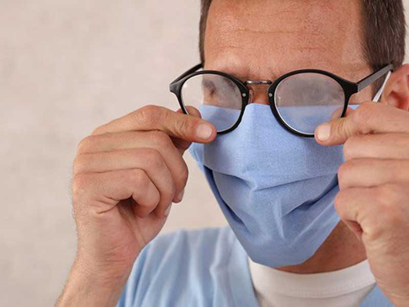 راه حل مشکل بخار عینک به دلیل زدن ماسک